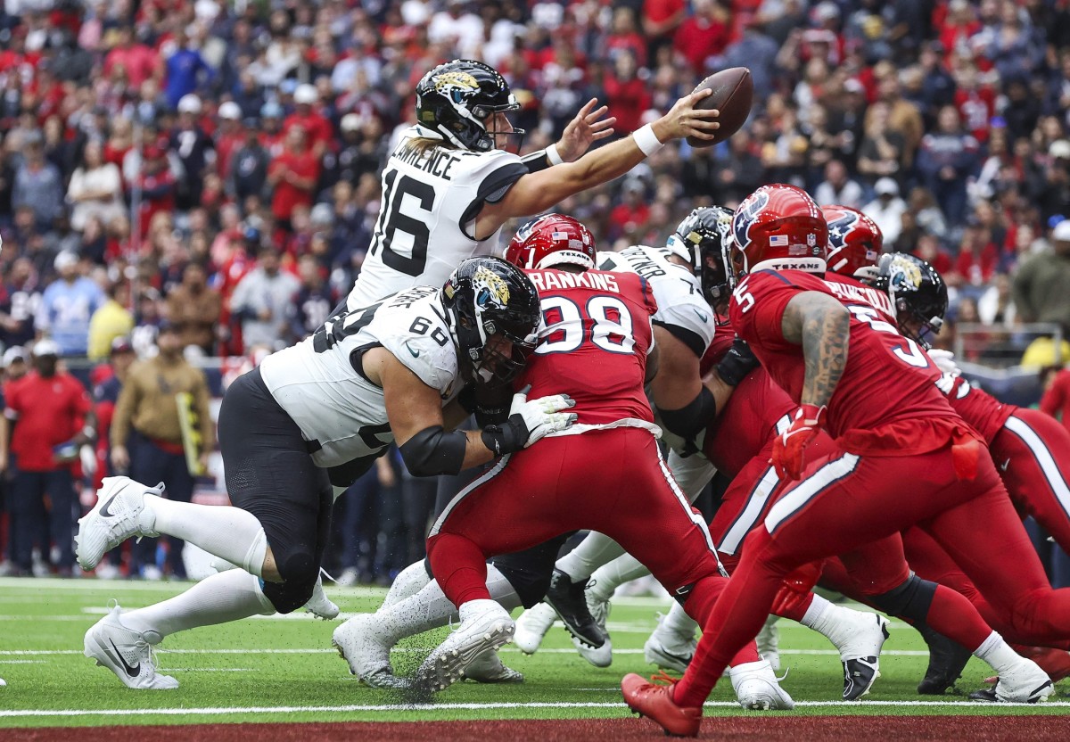 Jaguars quarterback Trevor Lawrence helped Jacksonville take command of its playoff hopes with 364 passing yards against Houston in Week 12.